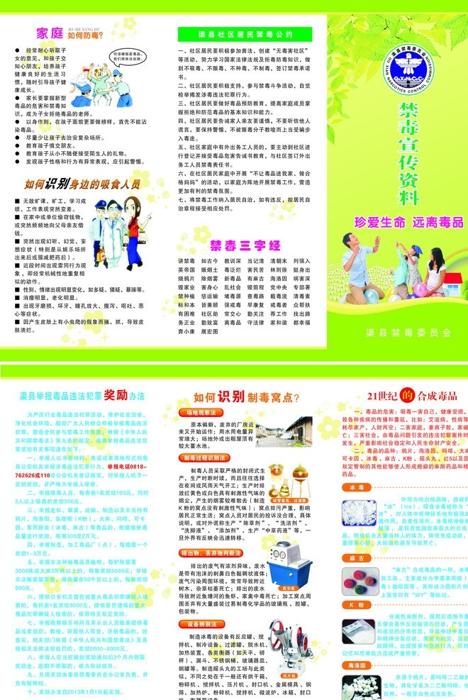 禁毒宣傳單 毒品 禁毒三字經(jīng) 防毒 禁毒公約 合成毒品 制毒窩點(diǎn) k粉 麻古 冰毒 海洛因 矢量