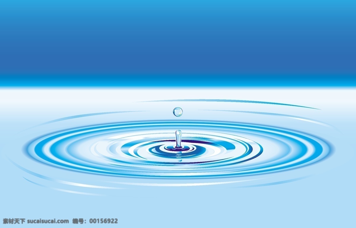 水波紋 水滴 水 藍色 波紋 圈 點 線 蕩漾