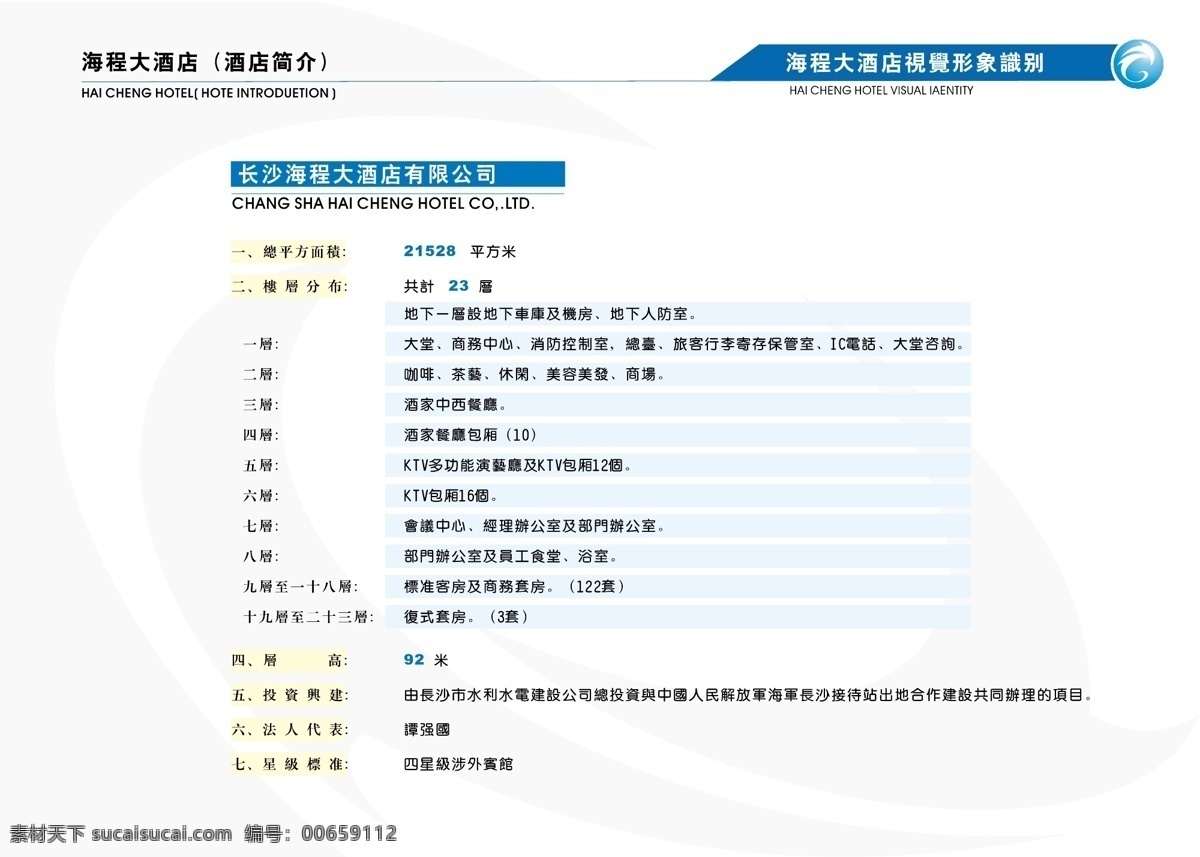 海程 大酒店 vis vi寶典 vi設(shè)計 矢量 文件 vi手冊 酒店 簡介 序目 錄 矢量圖