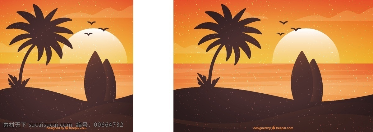冲浪板 海滩 上 日落 背景 夏天 大海 沙滩 阳光 假日 棕榈树 度假 季节 夏季的季节性