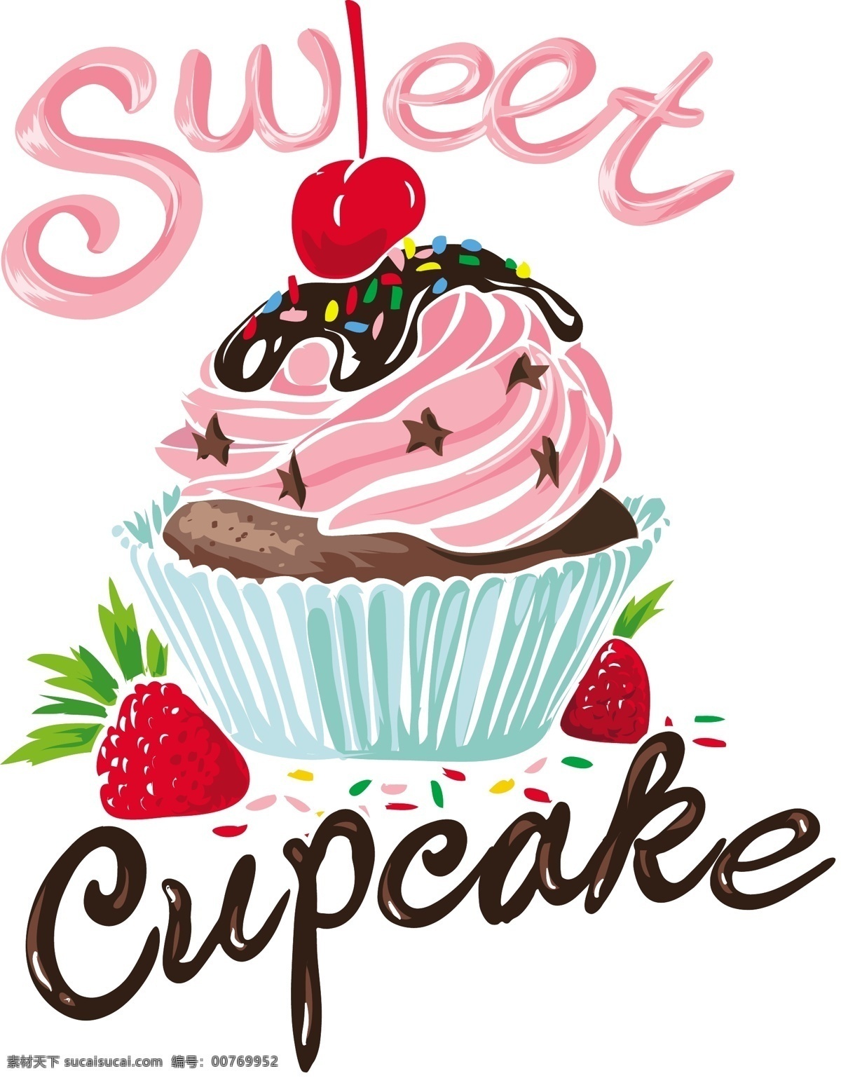 草莓蛋糕图片 蛋糕 草莓 甜品 美食 食物 童装矢量图案 生活百科 餐饮美食