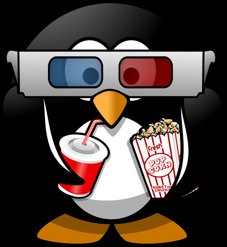 电影的企鹅 3d 爆米花 玻璃杯 电影 电影院 动物 可乐 鸟 企鹅 视频 3d眼镜 空闲时间 有趣的 休闲 娱乐 发出声音 苏打水 软饮料 晚礼服 插画集