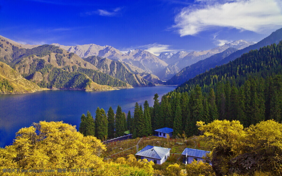 中国 新疆 天山天池 风景图 背景 中国新疆 背景图 高清图 湖水 湖面 海报图 唯美自然风光 山水画 风景画 自然景观 自然风景