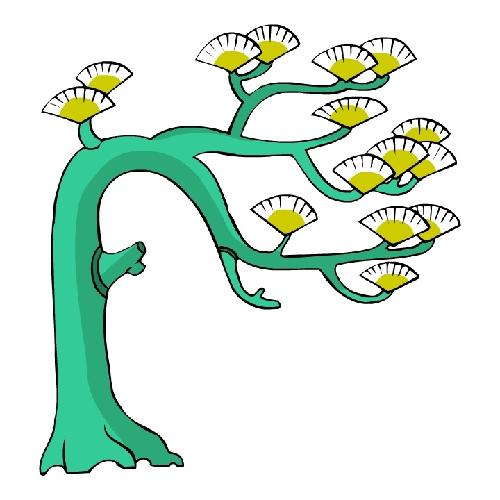 樹木古典插畫 植物插畫 矢量素材 設(shè)計素材 矢量植物 矢量圖庫 白色