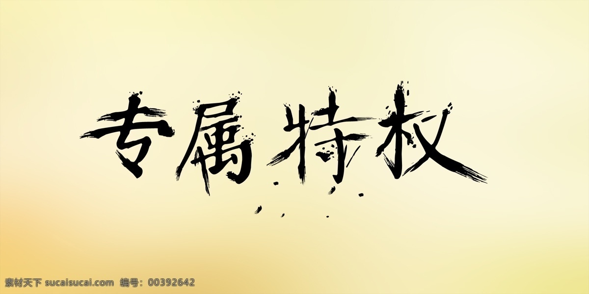專屬特權(quán) 字體改造 毛筆