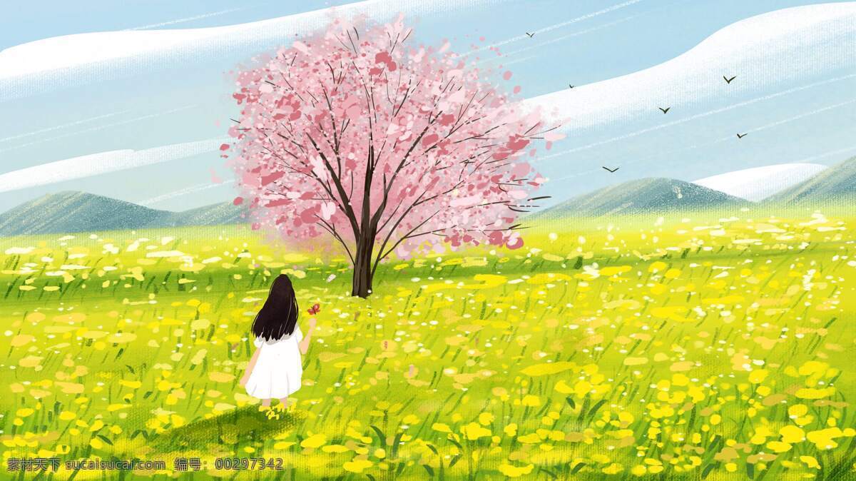 花叢中的我 浪漫 美麗 漫畫 插畫 唯美 動(dòng)漫動(dòng)畫 風(fēng)景漫畫