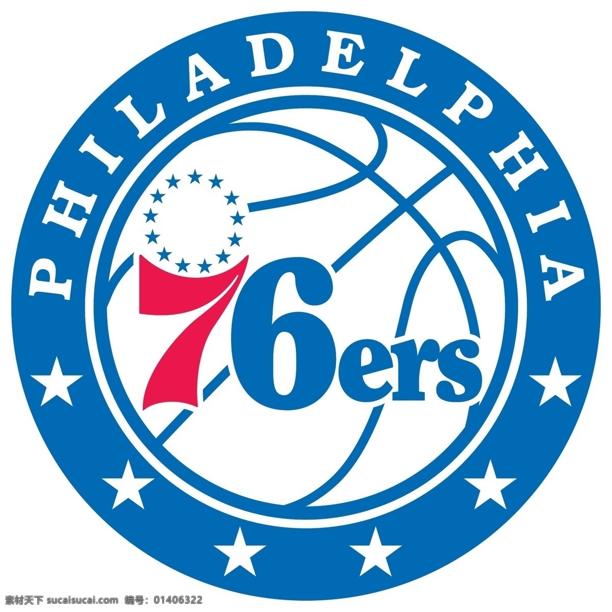 费城 人 队 徽标 76人 nba 东部联盟 大西洋分区 logo设计