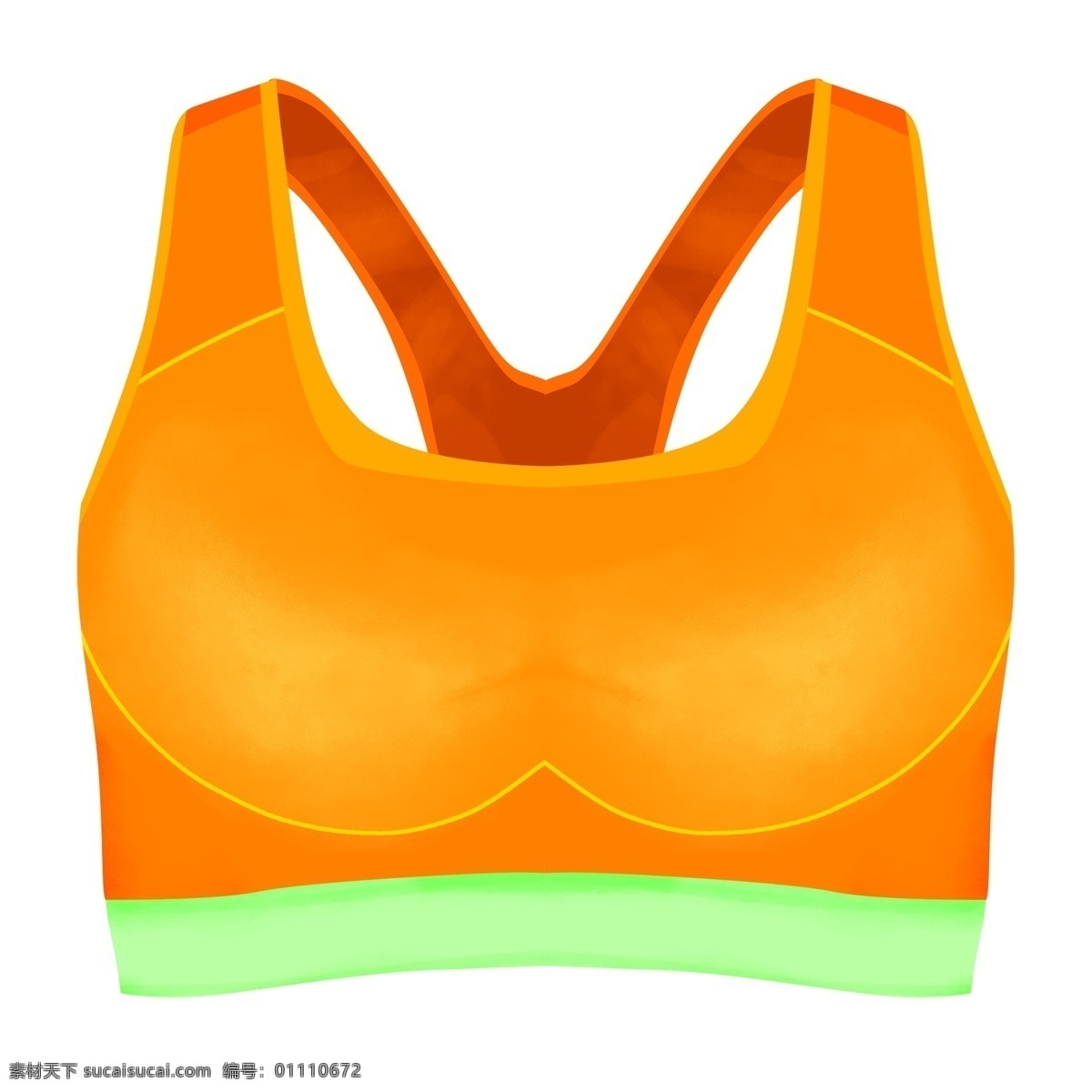 全民健身 日 健身 元素 女性内衣 装备 免 抠 健身内衣 内衣 橙色 健身装备