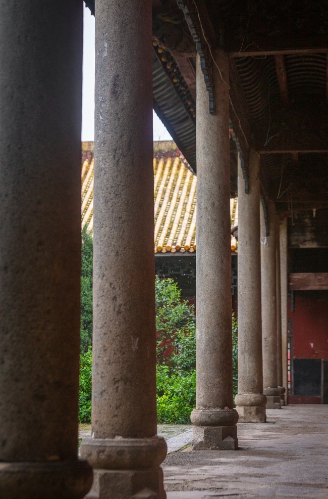 石柱 走廊 复古 建筑 背景 海报 素材图片 杂图