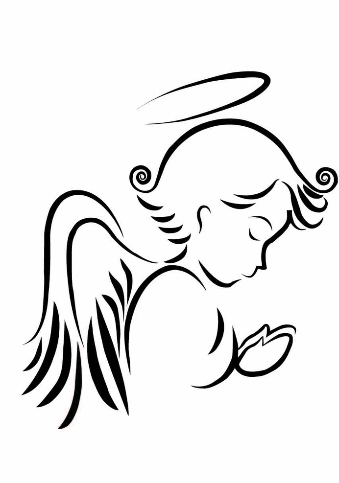 小天使 插画图片 天使 希腊神话 插图 插画 纯洁 神圣 动漫动画 动漫人物