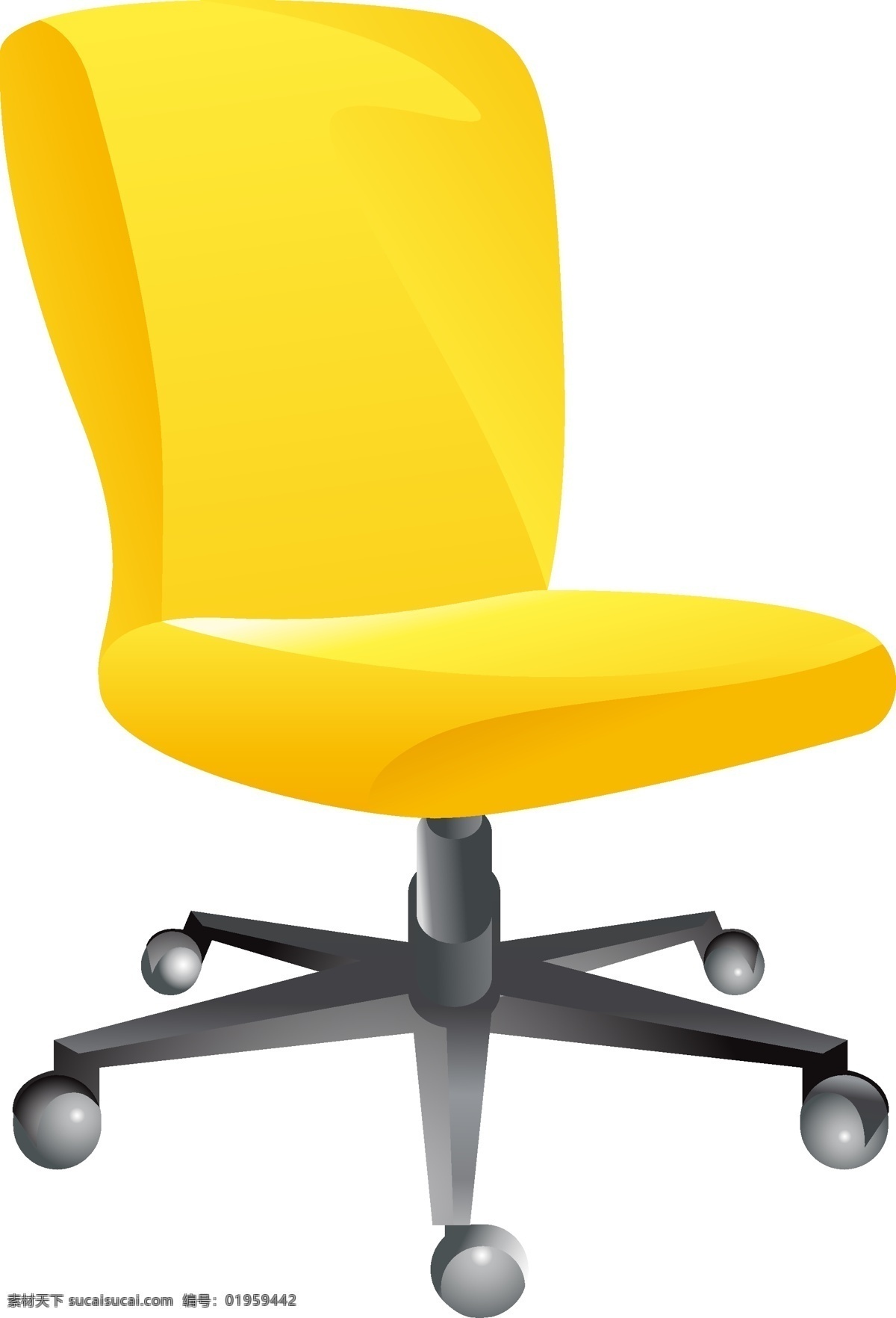 矢量 黄色 椅子 元素 家具 ai元素 免扣元素