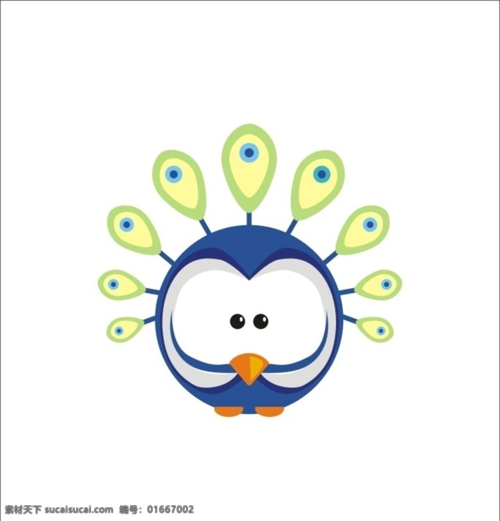 卡通 孔雀 logo 可愛 吉祥物 卡通形象 標(biāo)志圖標(biāo) 其他圖標(biāo)