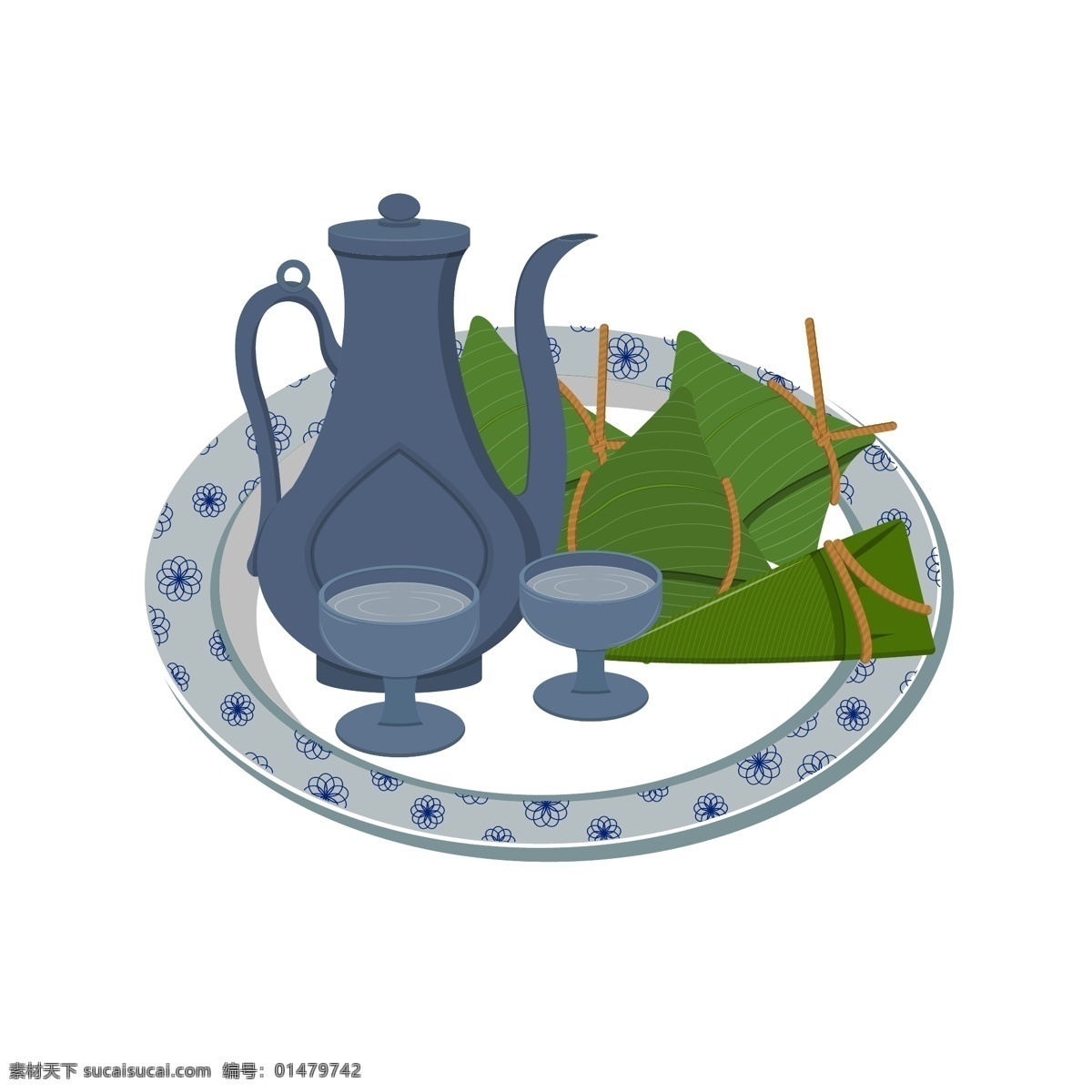 手繪 矢量 扁平 卡通 端午節(jié) 食物 粽子 手繪矢量 盤子 酒壺 杯子 屈原 美食 可愛(ài) 小清新