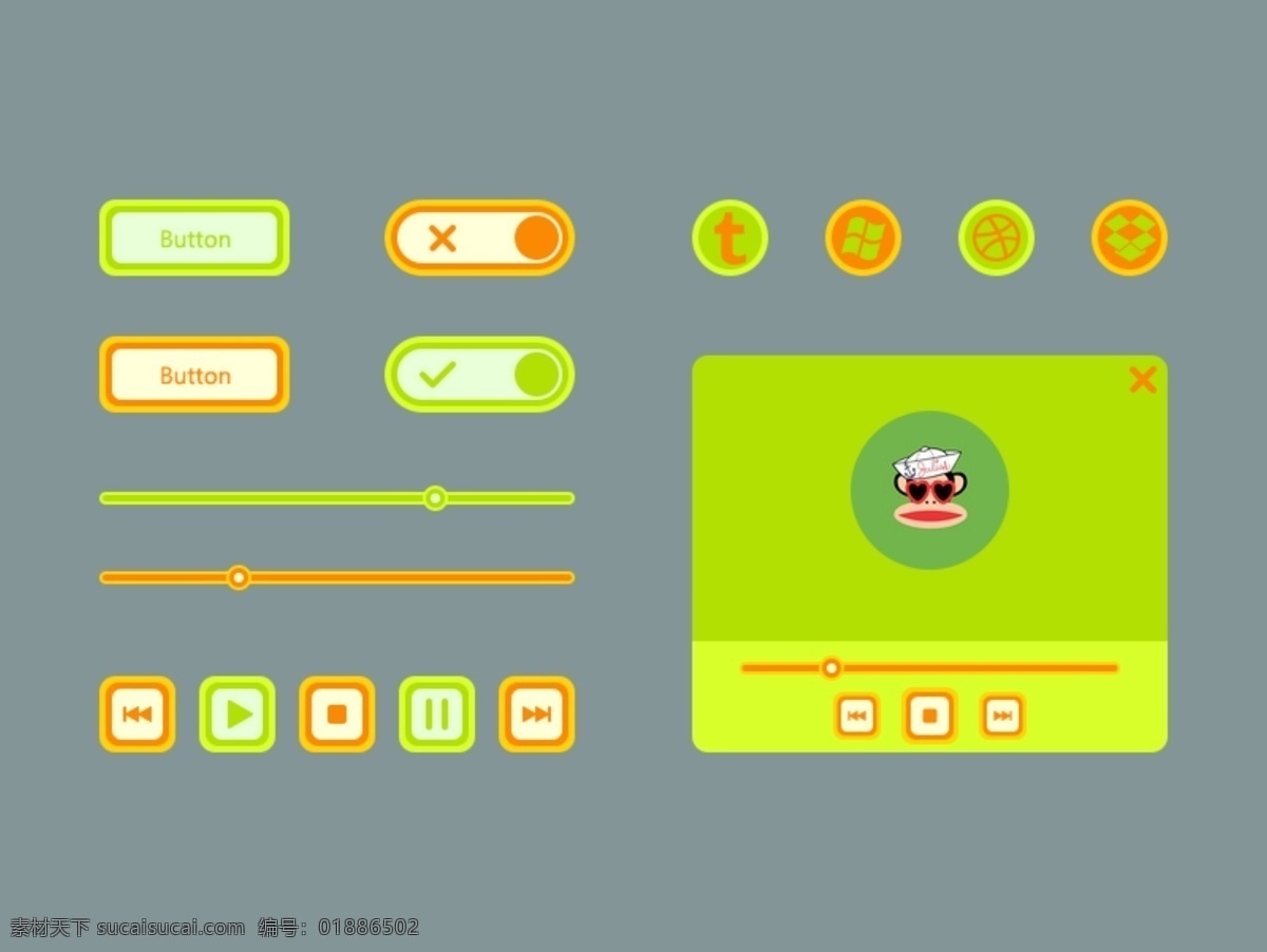 ui免費(fèi)下載 icon 分層 ui 界面 進(jìn)度條 圖標(biāo) kit tmachao psd源文件