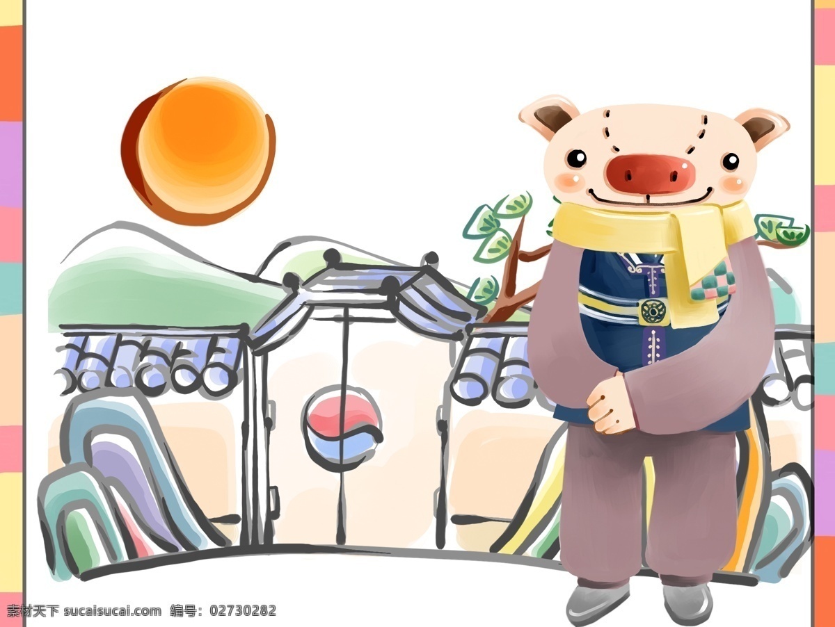 2007 最新 韩国 猪 超大 图 儿童矢量图 风景cdr 矢量卡通图 矢量情侣图 矢量图免费