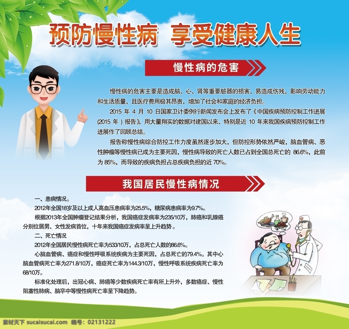 預(yù)防 慢性病 　 享受 健康人生 健康 人生 原創(chuàng) 分層 展板 版權(quán) 展板模板