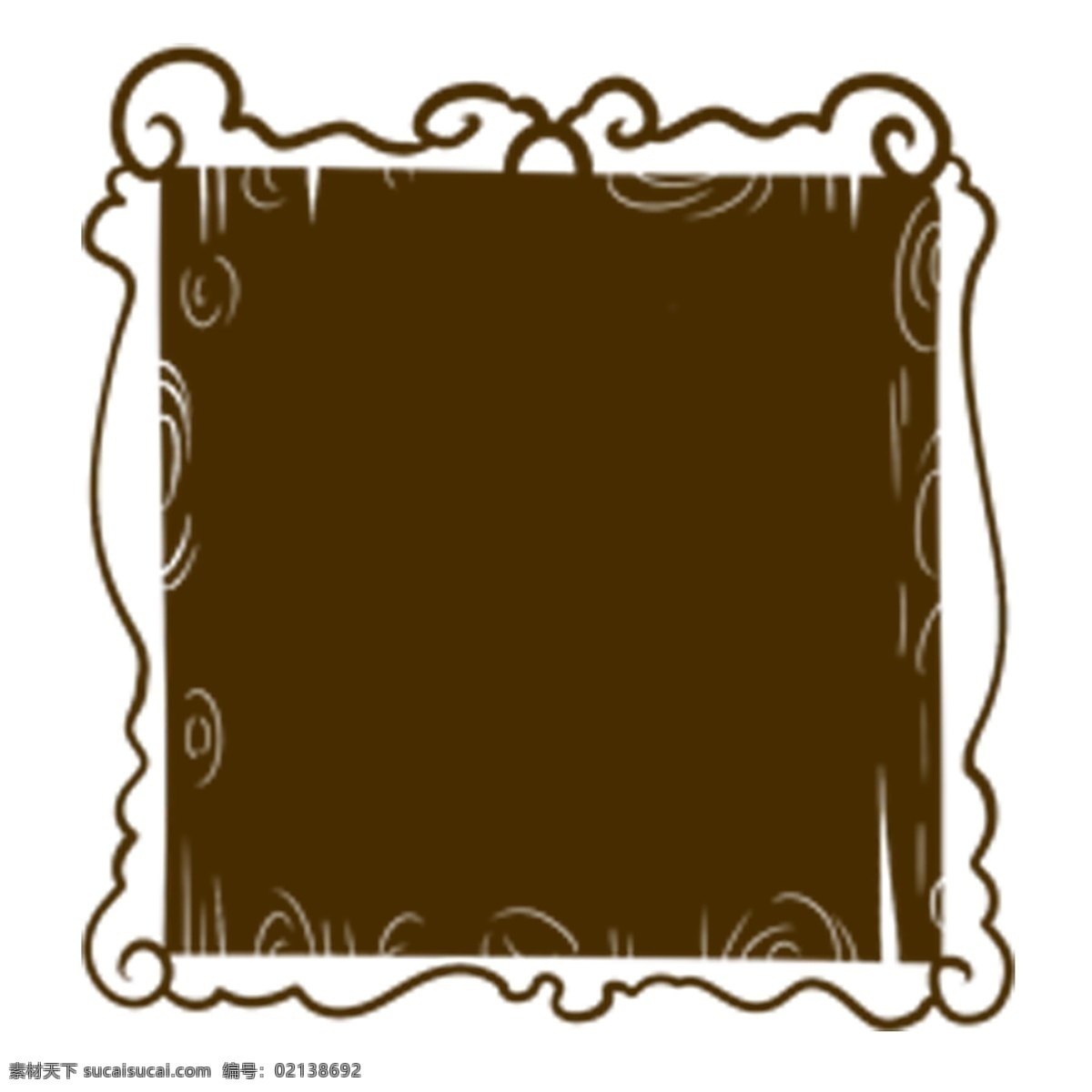 棕色 褐色 文本 框 装饰 文本框 简约 怀旧
