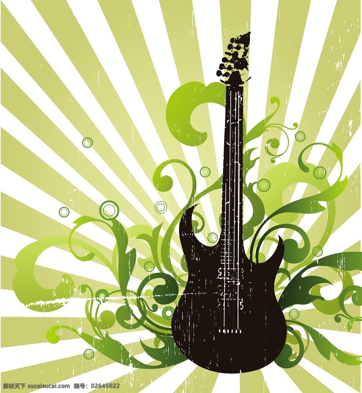 垃圾 摇滚 吉他 插画 闪光 演唱会 海报 垃圾摇滚吉他 矢量图 其他矢量图