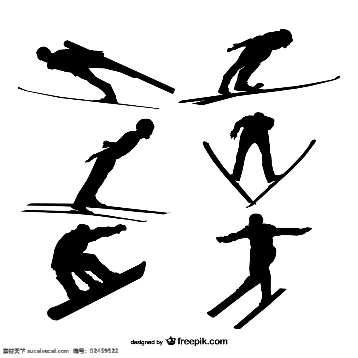 跳台 滑雪 人物 剪影 人物剪影 运动 白色