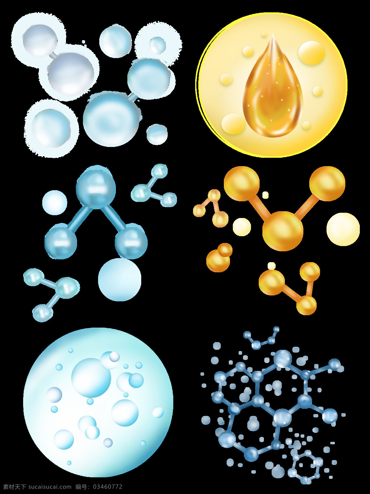 晶莹剔透 水 分子 元素 水分 子结构 元 晶莹 剔透 子元素 水分子 结构 科技 蓝色 水滴 企业 黄色 油 粒子 标志图标 公共标识标志