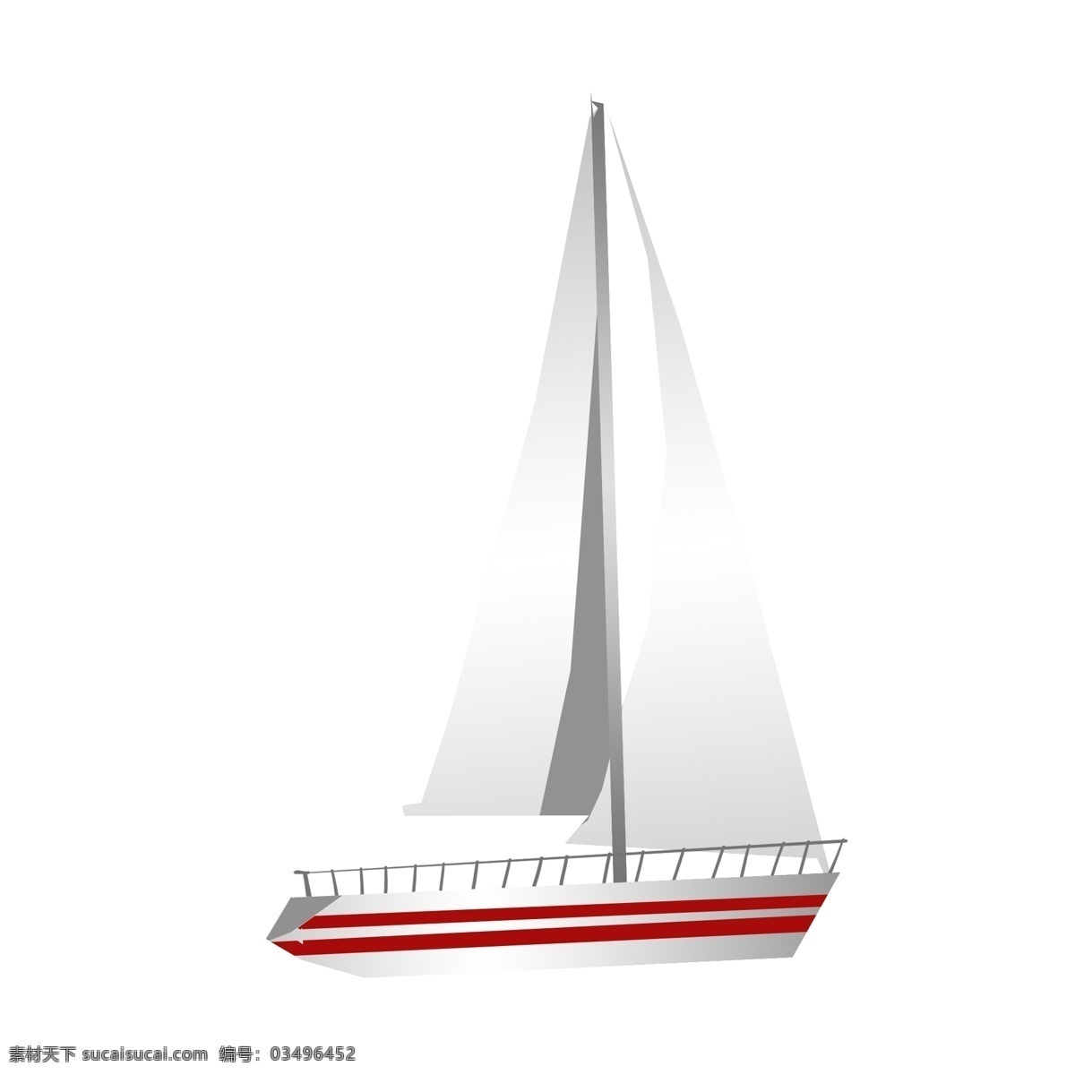 手绘 卡通 帆船 插画 轮船 扬帆起航 一帆风顺 围栏 手绘帆船插画 卡通船 白色帆 红色线条装饰