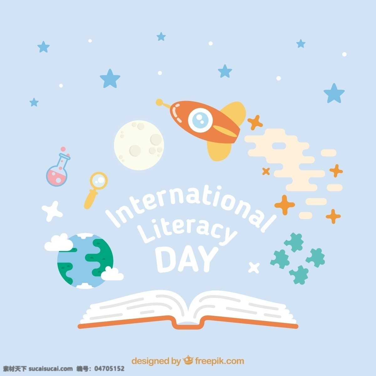 火箭 太空 中庆 祝 扫盲 日 背景 学校 图书 教育 世界 地球 益智 科学 月亮 空间 庆典 人类 节日 活动 学习 学生 社区 未来 阅读