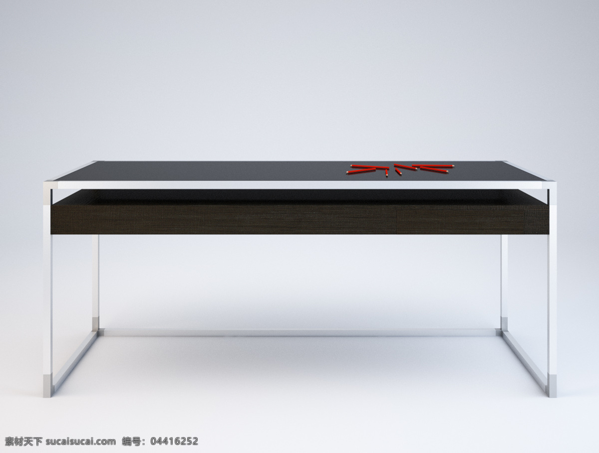 现代 简约 实用 书桌 3d 模型 黑色 桌子 3d模型 3d渲染 模型素材