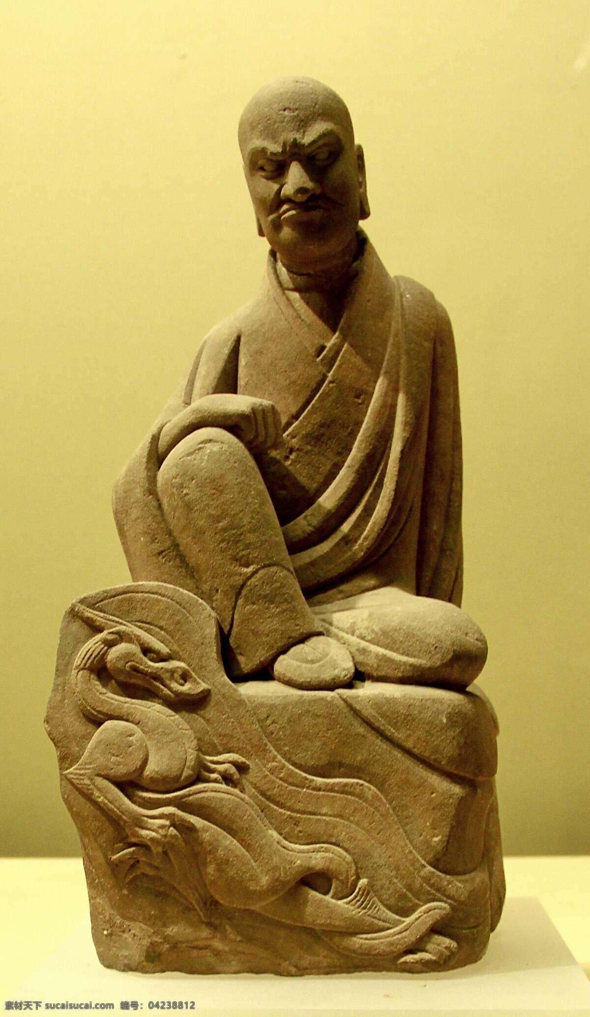 西安 历史博物馆 降龙罗汉 历史博物物馆 降龙 文化 佛教 石像 西安文化 传统文化 文化艺术