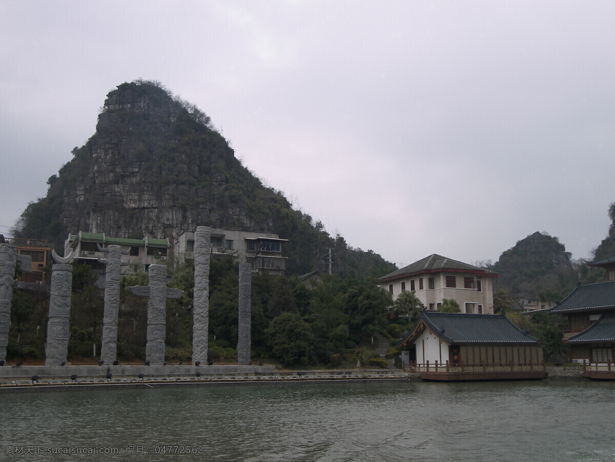 風景名勝 旅游 自然風景 自然風光 山水風光 高山 天橋 房子 建筑攝影 建筑園林