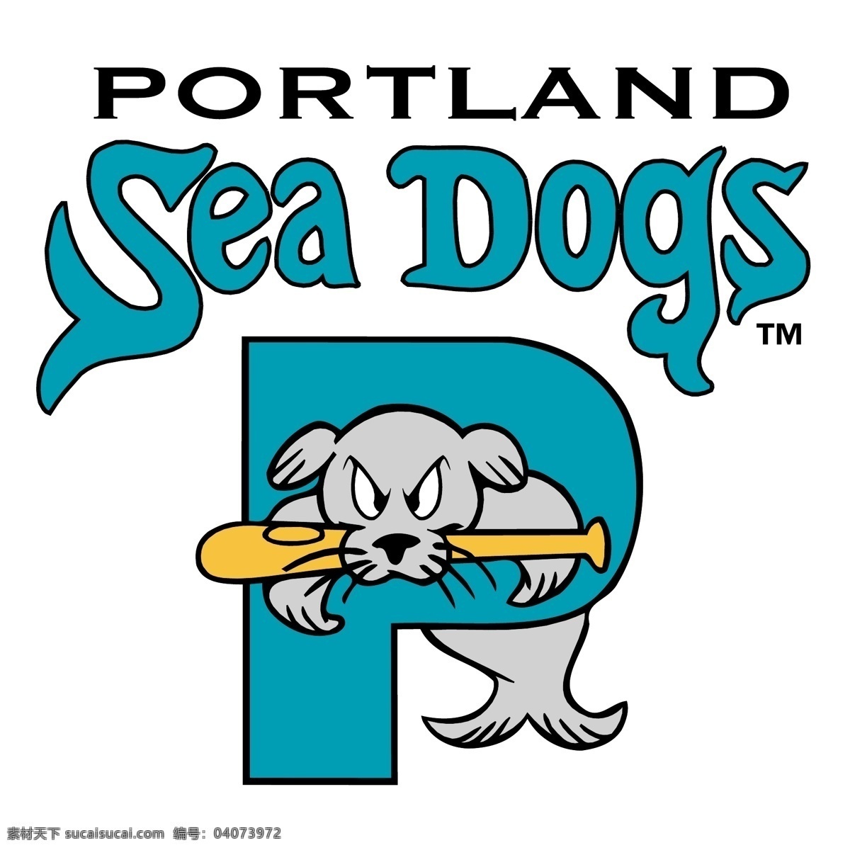 自由 波特兰 海波 特兰 海狗 狗 标志 标识 白色