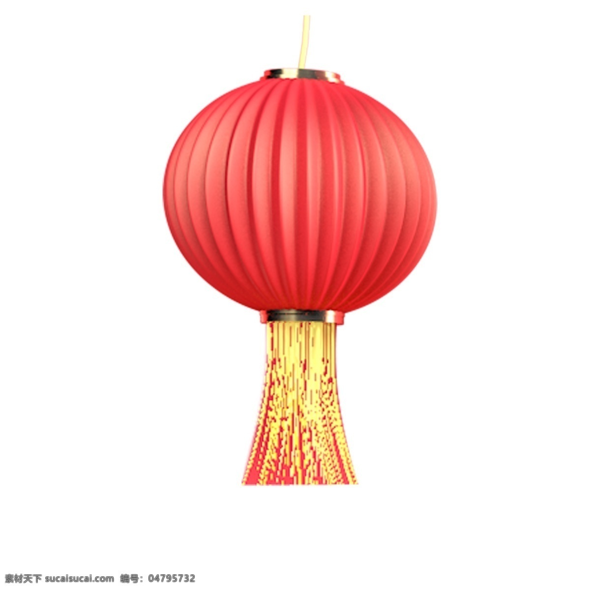 红色 创意 圆弧 灯笼 元素 装饰 光泽 纹理 卡通插画 电商 活动 喜庆 庆祝 穗子 吉祥 如意