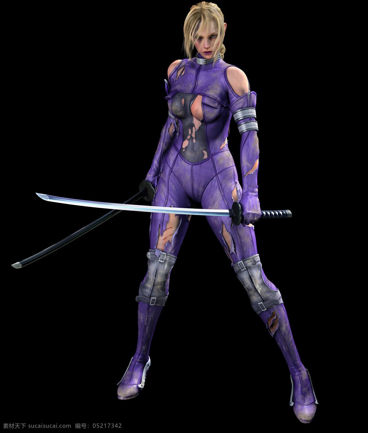 铁拳 角色设定原图 妮娜 角色设定图 高清原图 nina williams 金发 美女 紫色战斗服 性感 持刀 武器 动漫人物 动漫动画