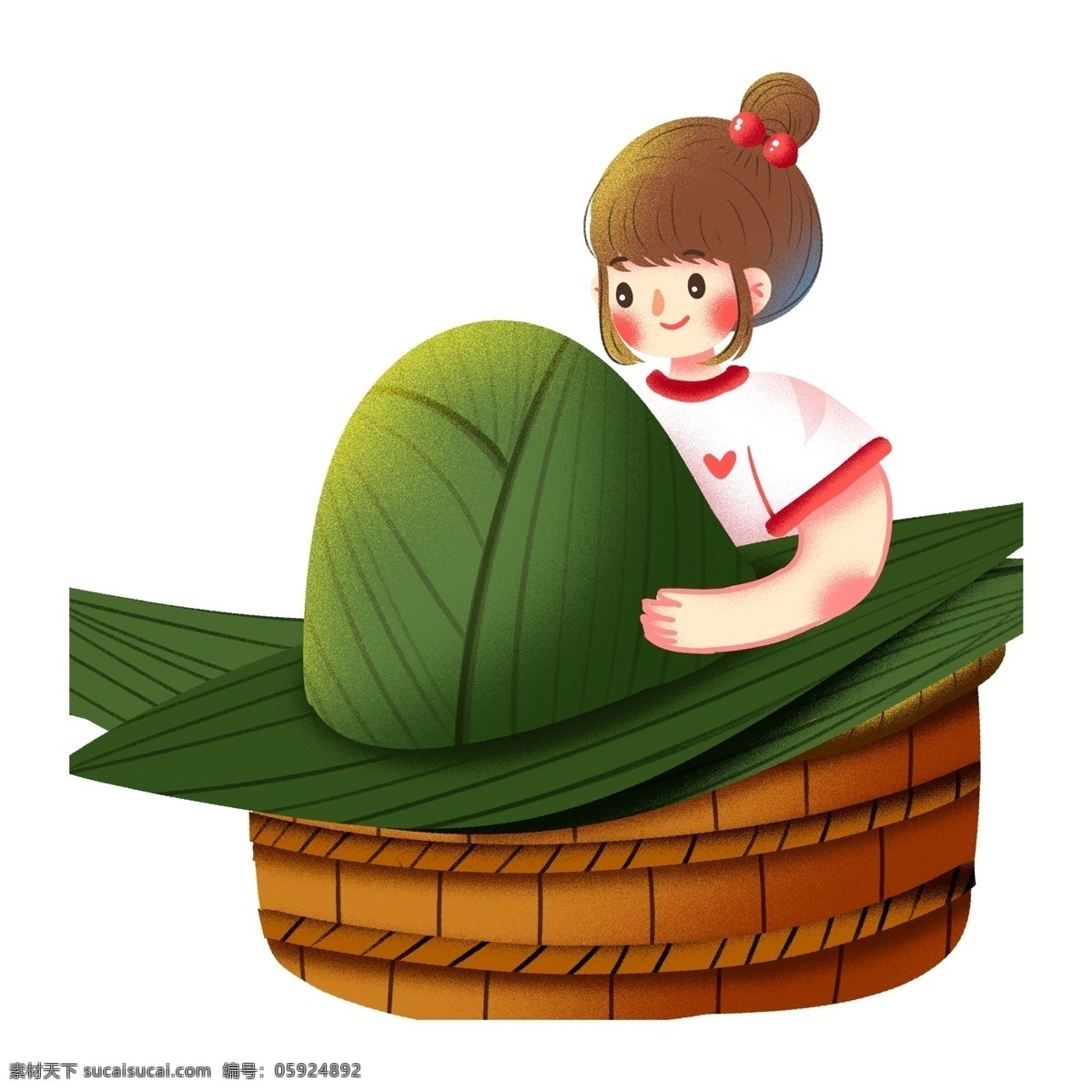 可愛 包 粽子 女孩 免 摳 元素 包粽子的女孩 插畫元素 免扣素材 簡約風(fēng) 卡通元素