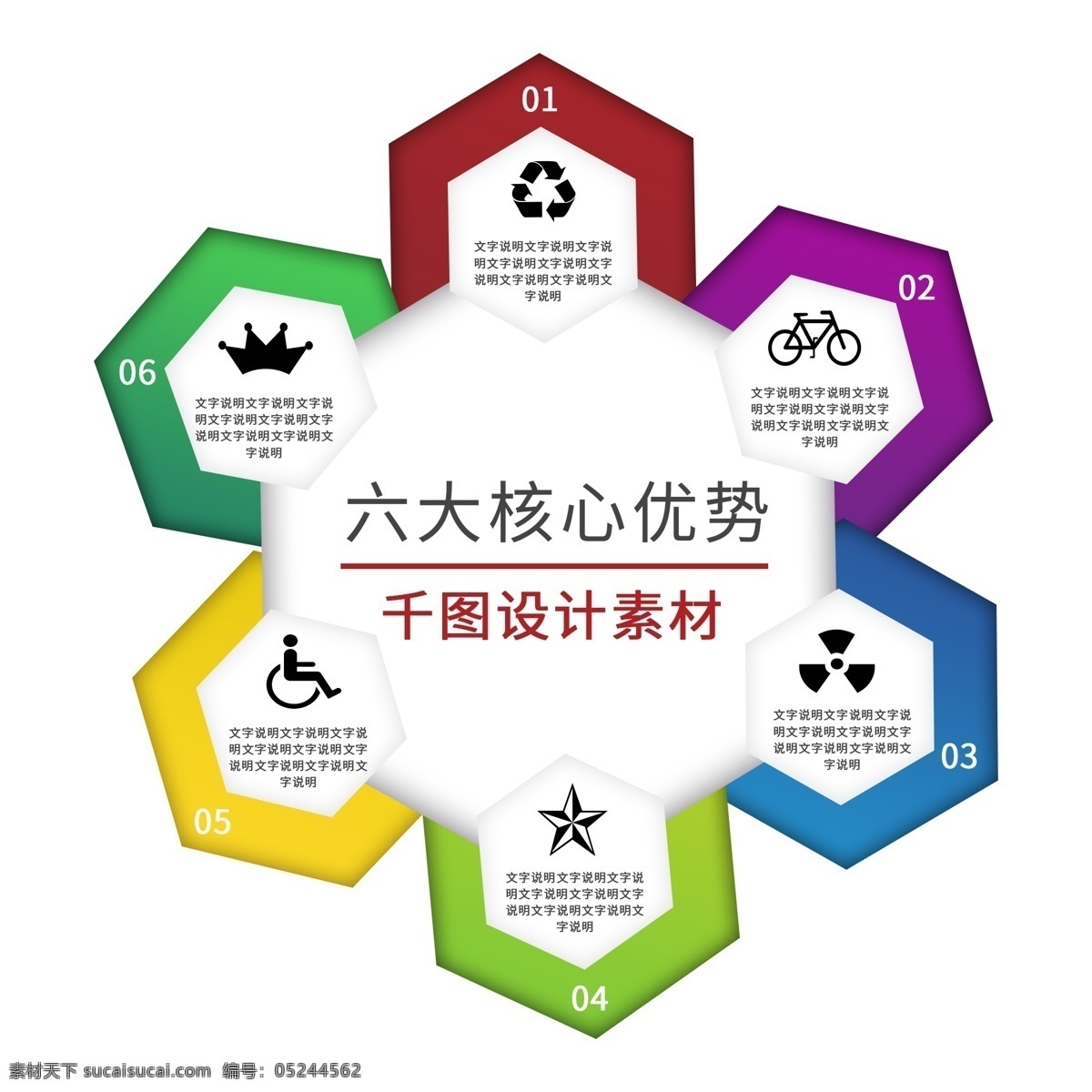 簡約 序號 結(jié)構(gòu) ppt配圖 六邊形 效果元素