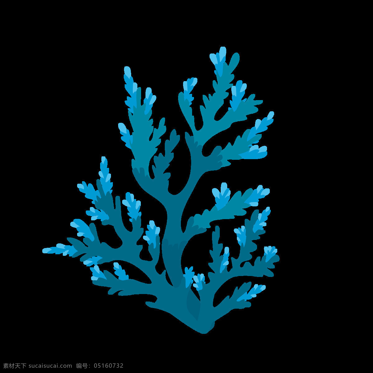 蓝色珊瑚图片 卡通 可爱 海藻 海洋 珊瑚 海洋植物 植物 生物 珊瑚图案 蓝色水藻 水藻花纹 水藻植物图案 贴图 免抠元素 服装设计