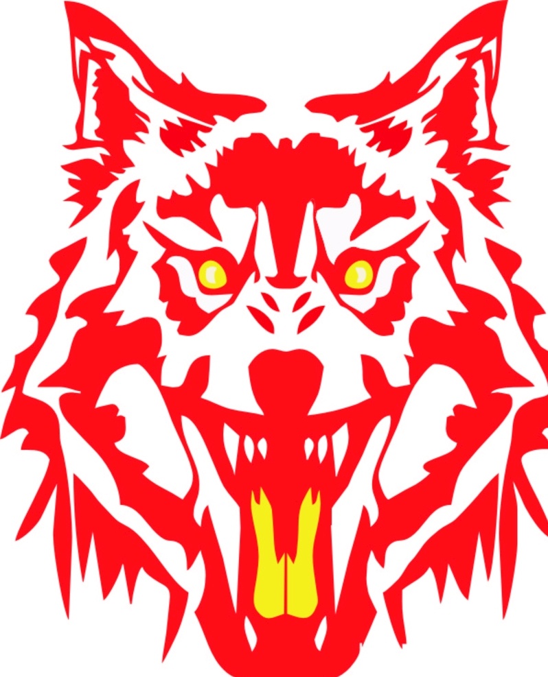 狼头图片 狼 狼头 袖标 矢量 雕刻 凶猛 标志 标识