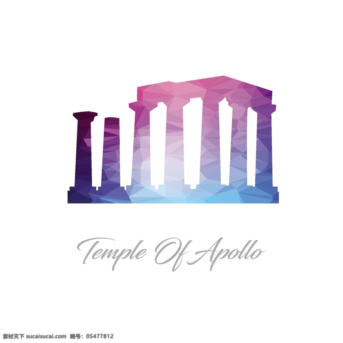 阿波罗神庙 多边形 标志 抽象背景 抽象 卡片 旅行 城市 图标 几何 建筑 世界 三角形 形状 艺术 图形 剪影 符号 几何背景 现代