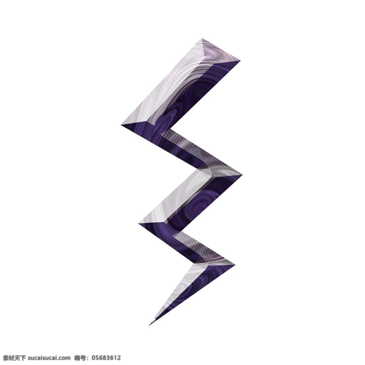蒸汽 波 立体 闪电 标志 紫色 未来 感 蒸汽波 闪电标志 未来感