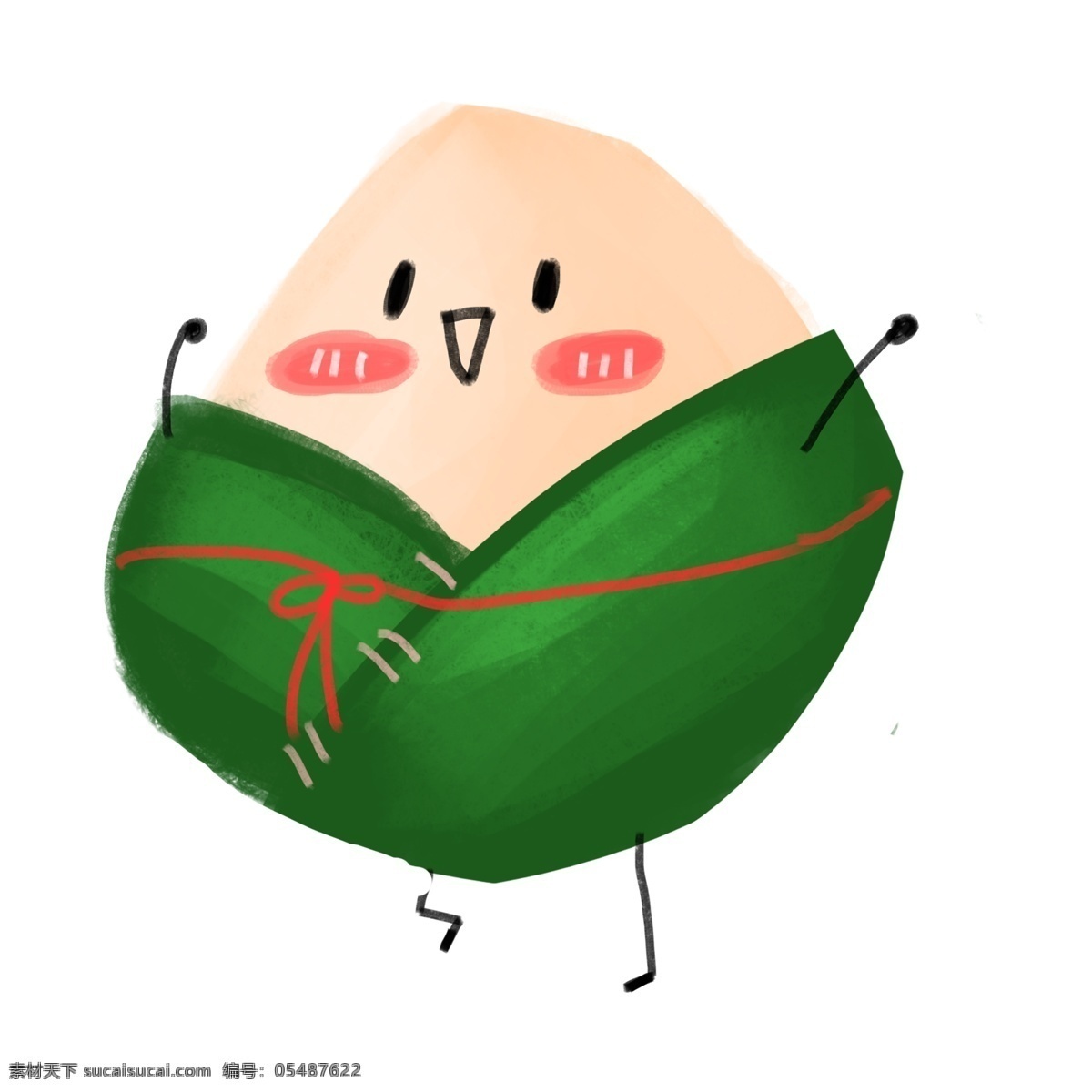 兒童 卡通 插畫 端午節(jié) 擬人 粽子 手繪 擬人粽子 兒童插畫 吃粽子 可愛的粽子