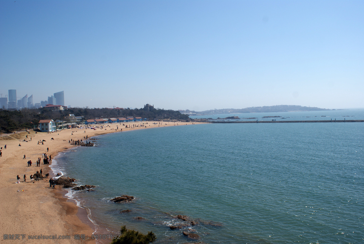 夏季 海水 浴场 青岛 海水浴场 沙滩 蓝天 自然风景 旅游摄影