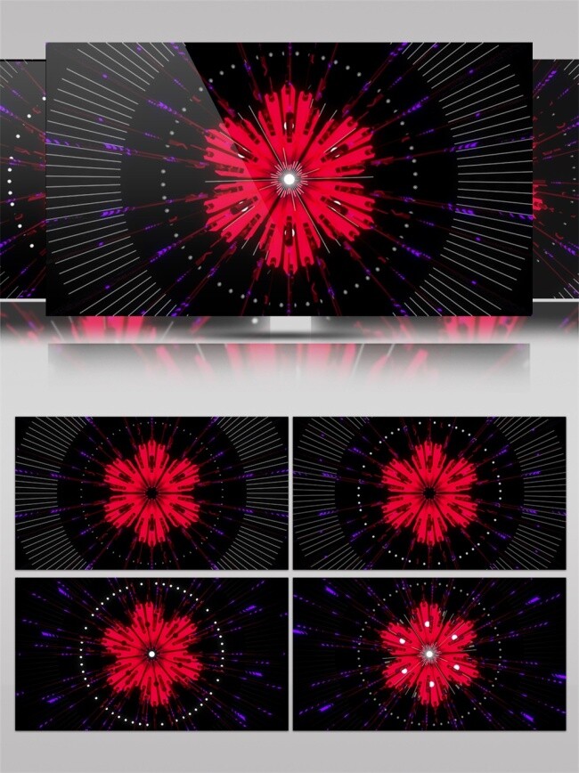 红色 激光 花蕊 动态 视频 动感 前进隧道 光芒穿梭 炫酷回旋