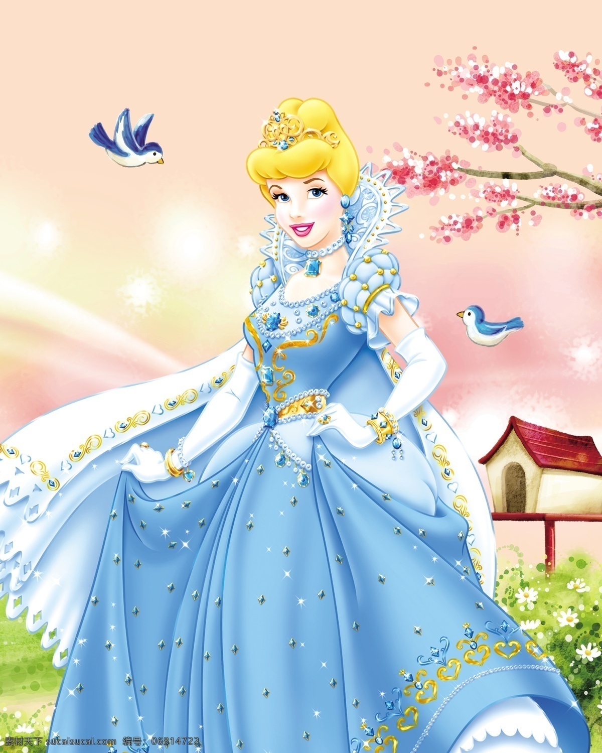 迪斯尼公主 公主 卡通人物 漂亮公主 温馨背景 文化艺术