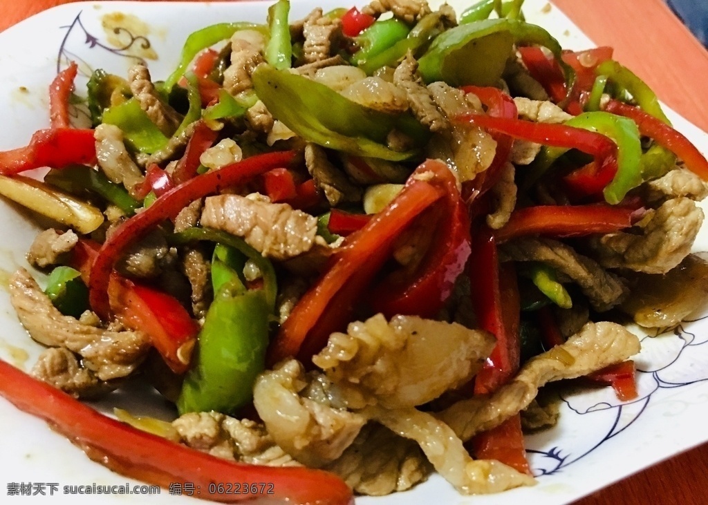 青椒肉絲 小炒圖片 小炒 湘菜 肉絲 青紅椒 餐飲美食 傳統(tǒng)美食