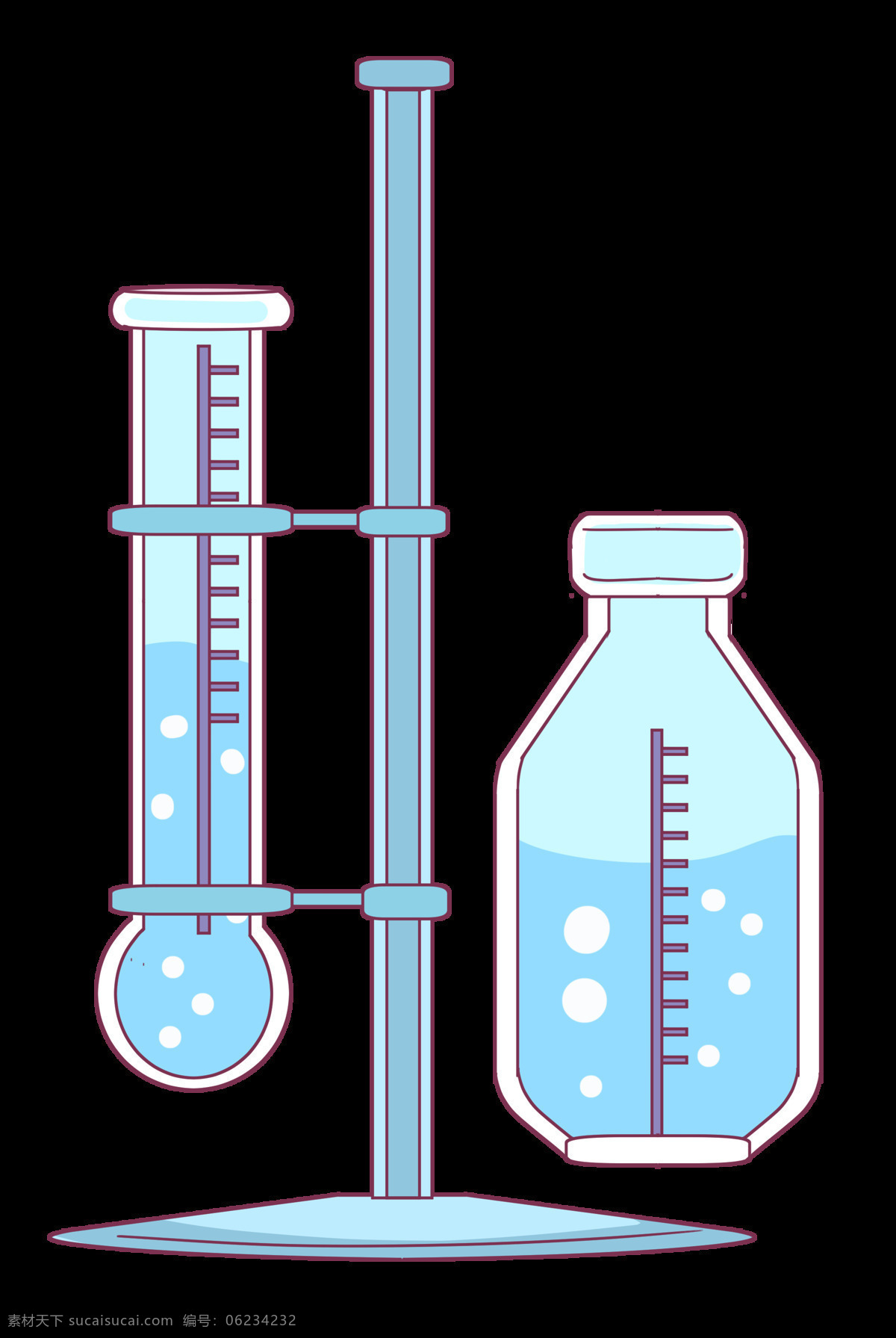 科学 化学实验 器材 化学 实验设备 插画 png透明 背景 免扣素材
