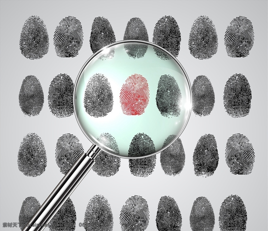 指纹调查 玻璃 手指 放大镜 印刷 指纹识别 符号 马克 侦探 调查 指纹 证据 图标 高清 源文件