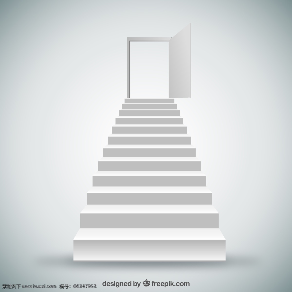 通向 门 阶梯 打开 台阶 出口 楼梯 矢量 高清图片