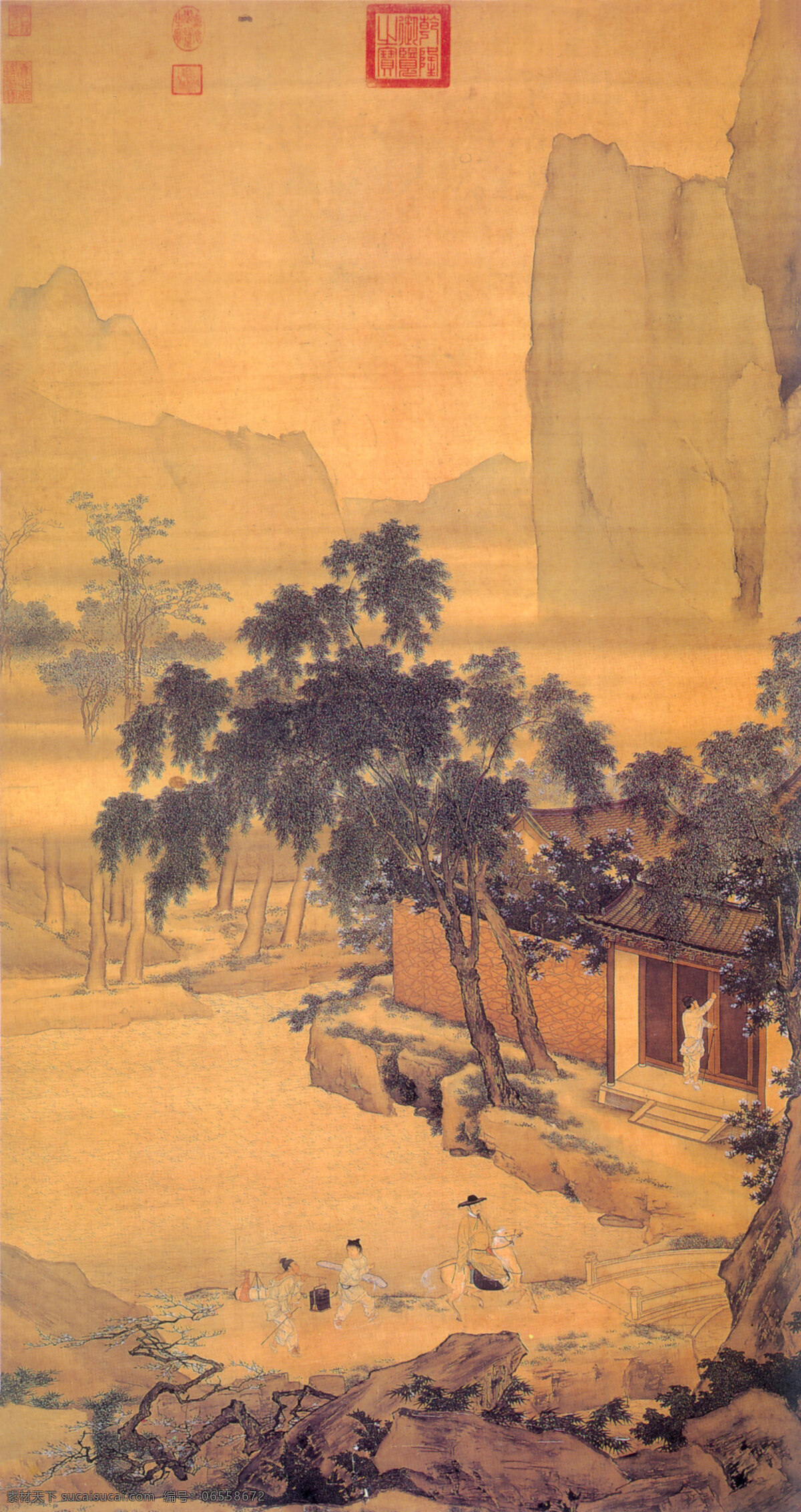 人物 裝飾畫 房子 國畫 油畫 山水 自然風光 插畫 手繪 素描 無框畫 中國風 油墨 古代 破舊 書畫文字 文化藝術