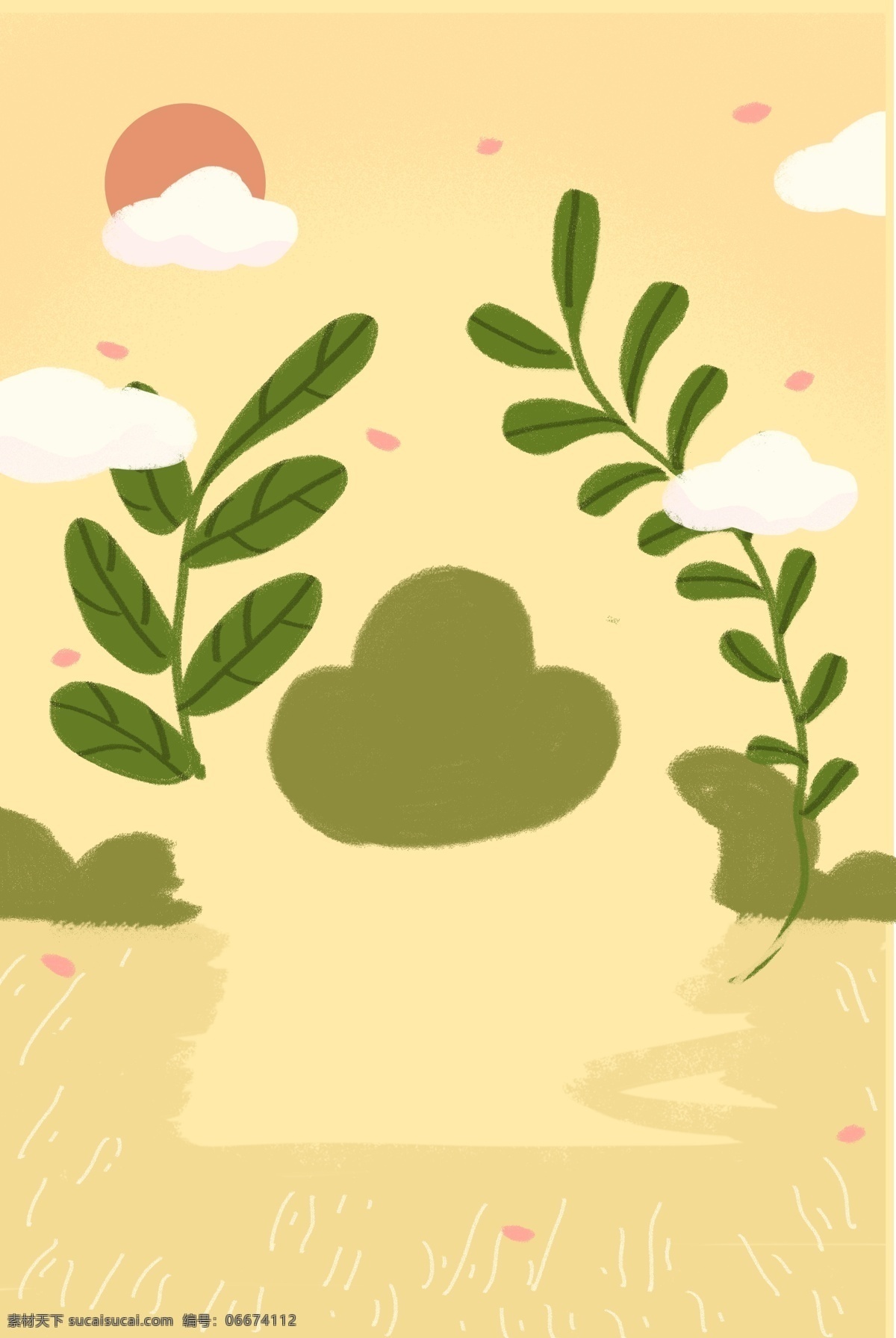 黃色 植物 背景 黃色背景 植物背景 沙漠背景 psd背景 簡(jiǎn)約背景 通用背景 海報(bào)背景 簡(jiǎn)約