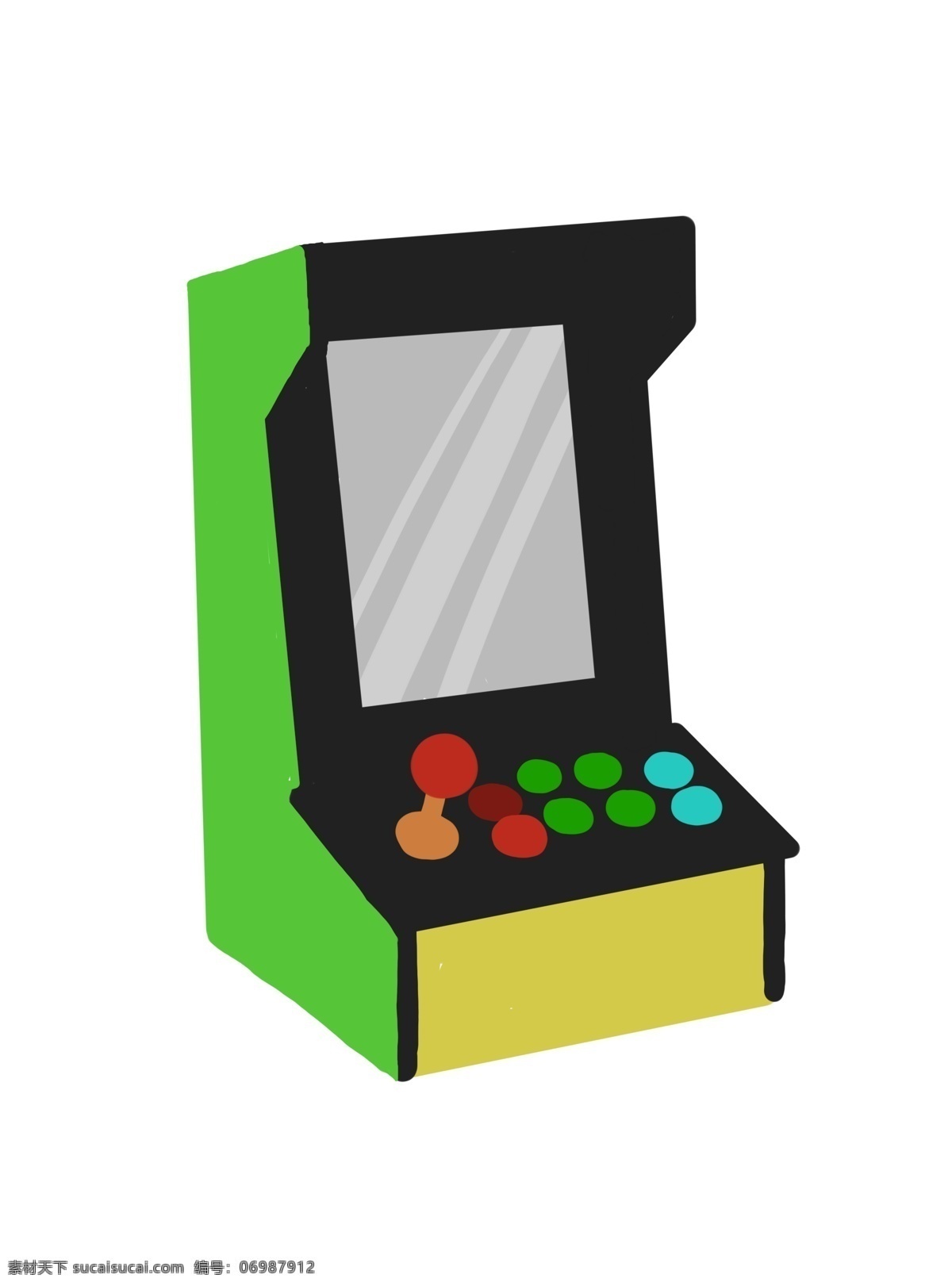游戏 的卡 通 插画 绿色的游戏机 卡通插画 游戏机插画 打游戏 智能游戏机 高端游戏机 成人游戏机