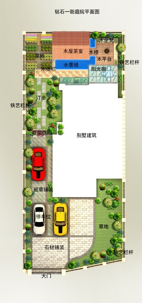 地中海 別墅 庭院 景觀設計 效果圖 景觀 環(huán)境設計